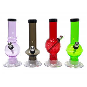 6" Acrylic Water Pipe Assorted Styles/Colors - [AJM29]